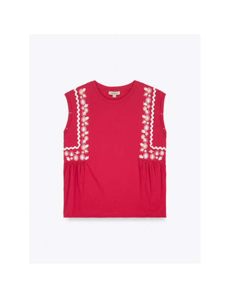 Camiseta flores ondas