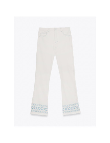 Pantalón crop bordado
