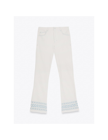 Pantalón crop bordado