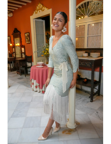 Vestido suspiro azul
