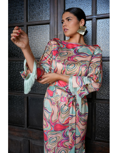 Vestido mercedes aquarela