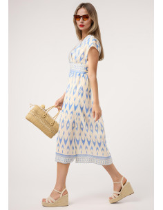 Vestido midi cenefa