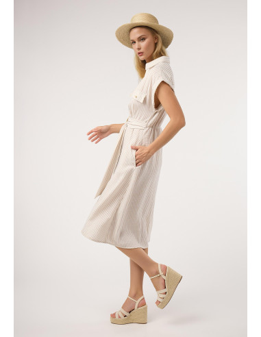 Vestido rayas bicolor