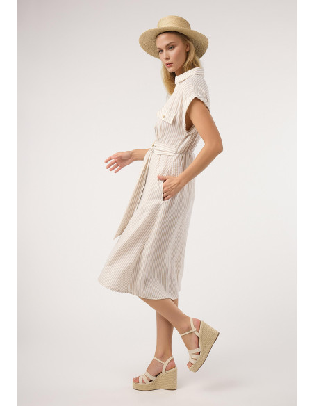 Vestido rayas bicolor