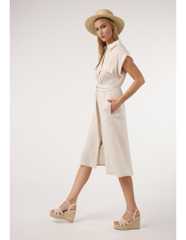 Vestido rayas bicolor