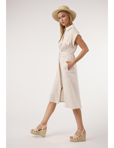 Vestido rayas bicolor