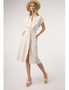 Vestido rayas bicolor