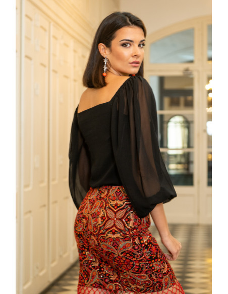 Falda almijar negra