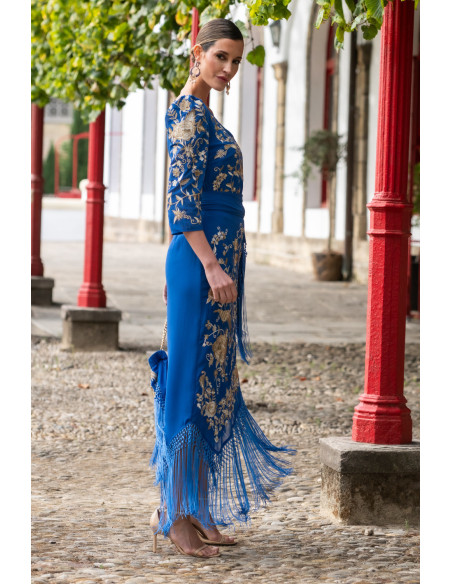 Falda solera azul