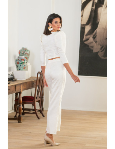 Pantalón sobretalas beige