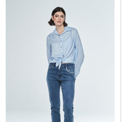 Blusa de rayas azul 2