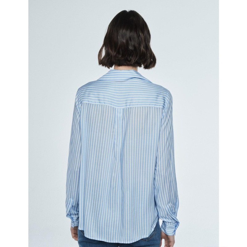 Blusa de rayas azul