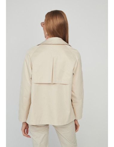 Gabardina trench corta