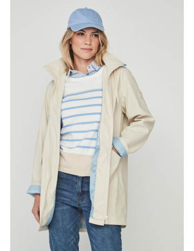 Parka engomada crudo