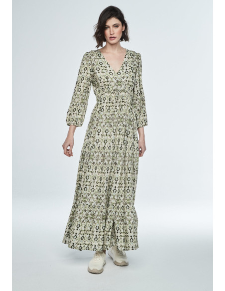 Vestido estampado geo