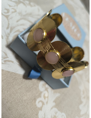 Brazalete cuarzo rosa